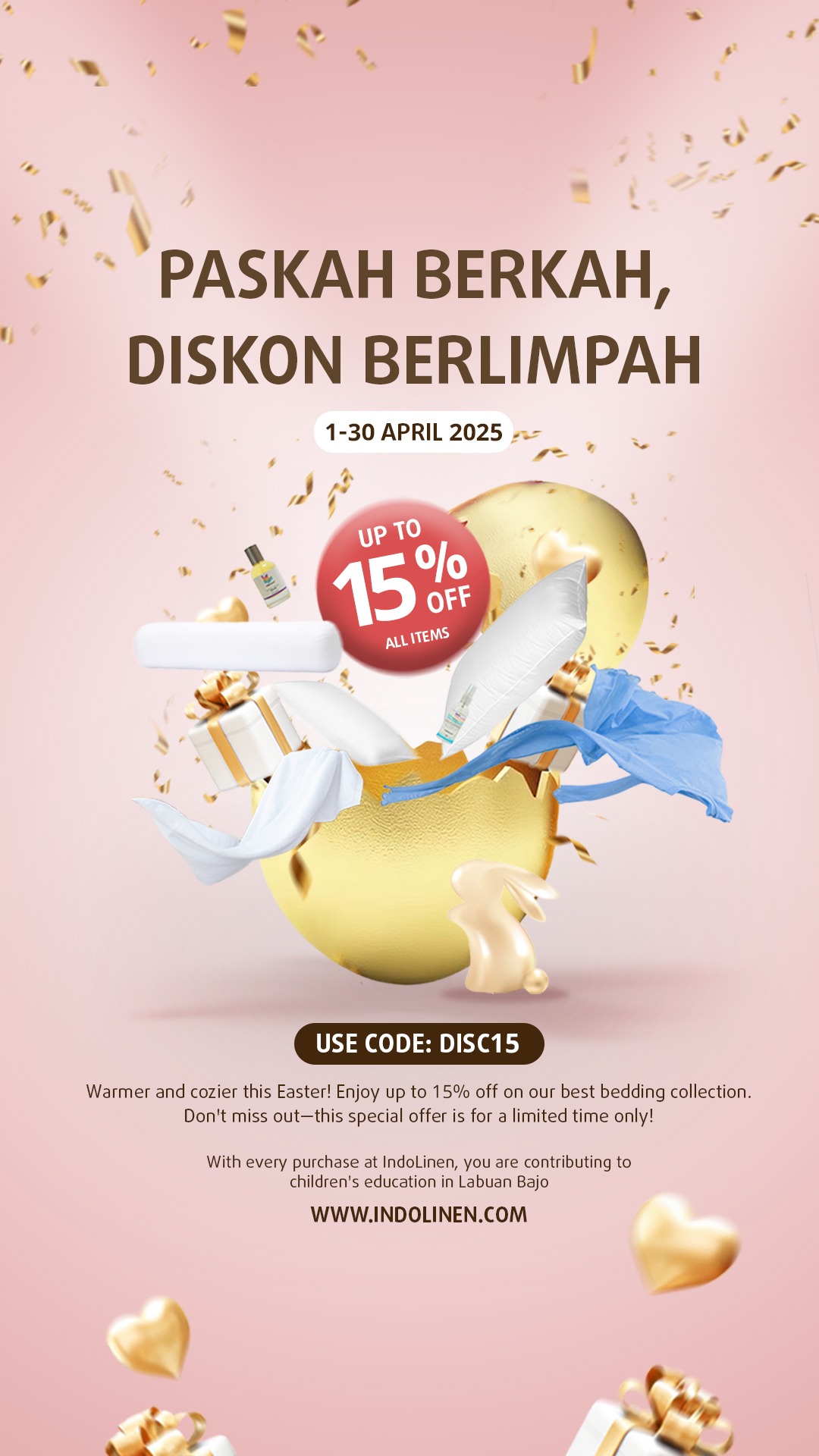 Paskah Berkah Diskon Berlimpah! Discount Up To 15%