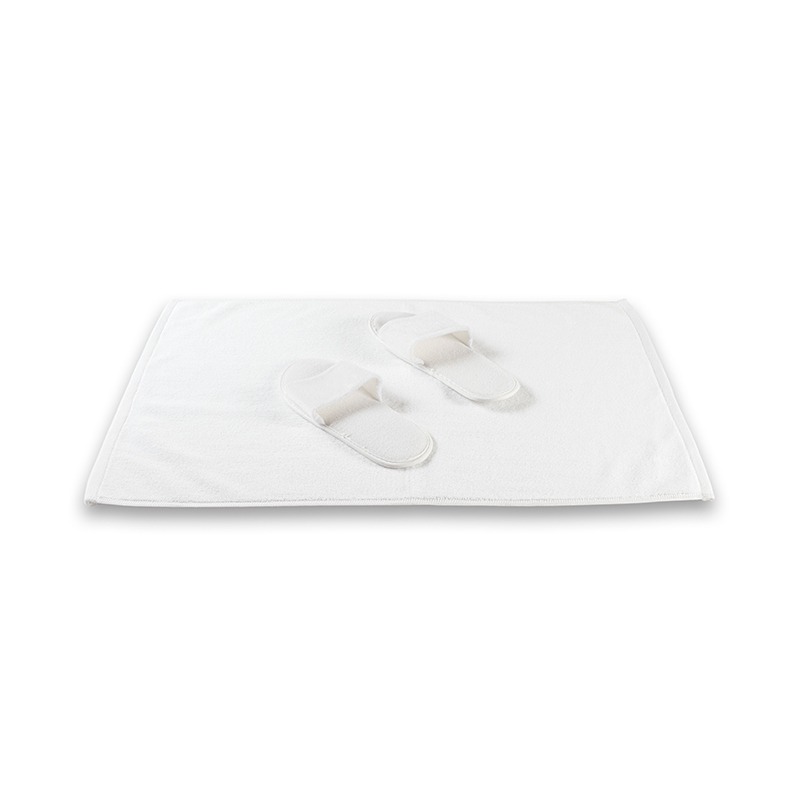 IndoLinen Bath Mat Plain White