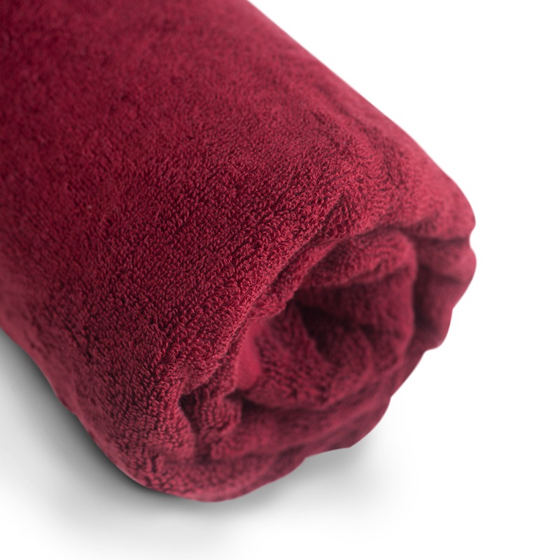 IndoLinen Medium Towel Plain Maroon