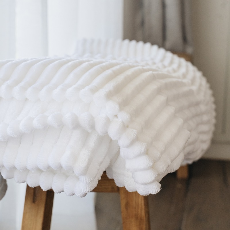 Blanket Polyester Microfiber - White - 150-x-200cm