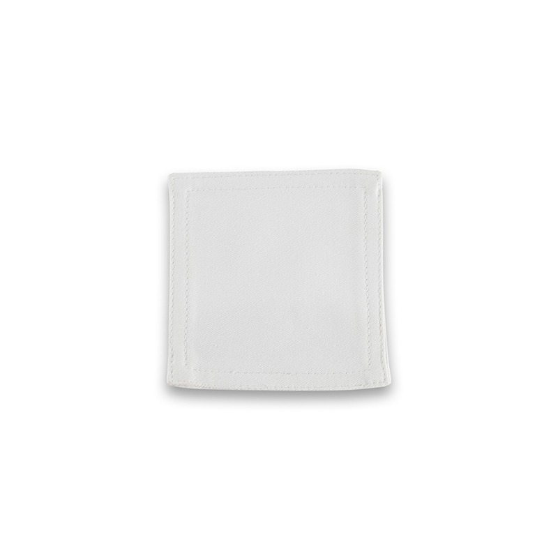 Coaster Damask Plain White - 10x10cm