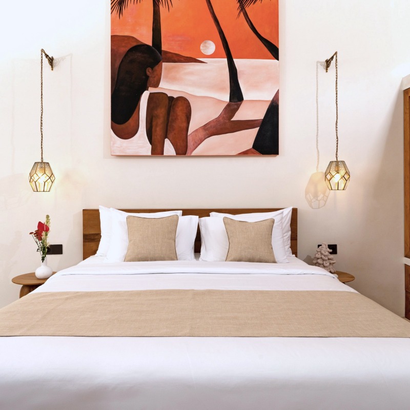 Indolinen Complete Set Cushion Runner Polyester Parma Linen